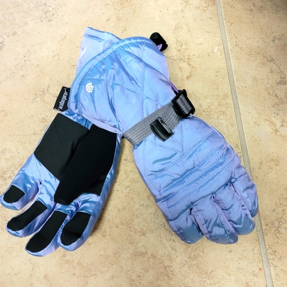 NWT Girls' Premium Ski Gloves - C9 Champion Light Blue 8/16